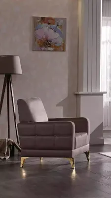 Obrázok produktu pre Nerezové kreslo Sedací nábytok Relaxačné kreslo Nábytok do obývačky Čalúnené kreslo