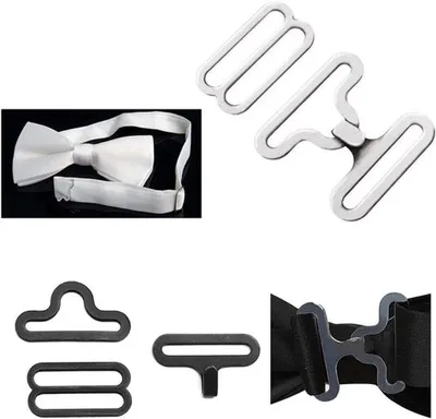 Verstellbare Fliegenkrawatten Clips Set - Metall - 20 Stück - Für Fliegenkrawatten, Krawatten und Taschentücher