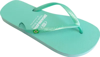 Zdjęcie produktu dla BRASILERAS – damskie sandały z palcami i antypoślizgową podeszwą, wygodne buty na plażę/basen/miasto, kolor zielony, rozmiar 34/35 EU – UBCLAPRLW