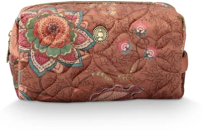 Produktbild von Pip Studio Coco Cosmetic Bag Medium Mumbai Morning Brown 21.5x10x10.5cm