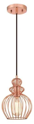Image de Suspension Cage Abat-jour en cuivre avec 1 source lumineuse