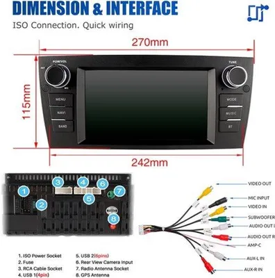 Zdjęcie produktu dla Radio samochodowe 2 DIN z systemem Android 13 i ekranem dotykowym - multimedia i nawigacja GPS