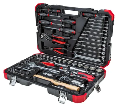 Produktbild von GEDORE red R46003100 Steckschlüssel-Satz 1/4"+1/2" 10-32mm 100-teilig, 3300063