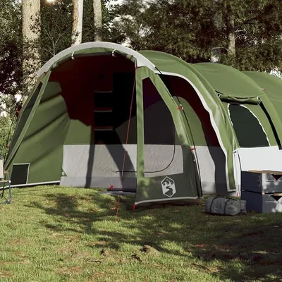 Produktbild von Tunnel-Familienzelt 8 Personen Grün Wasserdicht, Caming Zelt, Camping Tents, Camping-Zelt - 94734