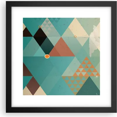 Produktbild von Gerahmtes Poster - Schwarzer Rahmen - Abstraktion modern - 30x30 cm - Wand Bild - Wanddeko - Wandbilder - Kunstposter - Wandposter - Bilderrahmen - Bilder - Kunstdruck - Wandbild - P2BAC30x30-3571