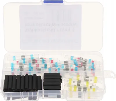 Produktbild von ASTA | Kabelverbinder, 100TLG, Lötverbinder, Schrumpfschlauch Set, Wasserdicht, Schrumpfverbinder, Quetschverbinder, Stoßverbinder, Schrumpfverhältnis