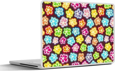 Produktbild von MuchoWow® Laptop Aufkleber Sticker Cover Mädchen - Blume - Schnittmuster - Mädchen - Kinder - Kinder 25x18 cm - Laptop-Deko