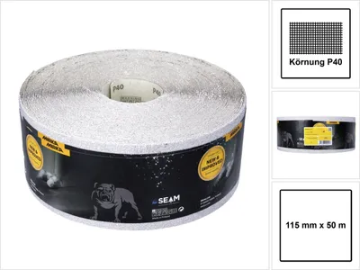 Produktbild von Mirka 2251100 Schleifpapierrolle Basecut 115mm x 50m P40 - P240 Schleifrolle Körnung - P40