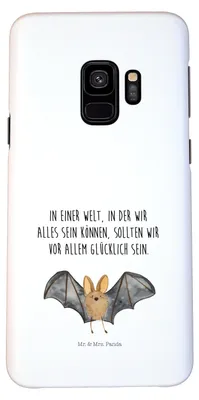 Produktbild von Mr. & Mrs. Panda Samsung Galaxy S9 Handyhülle Fledermaus Flügel - Weiß - Geschenk, Lustige Sprüche, Handy Case, Schutzhülle, Hülle, Cover