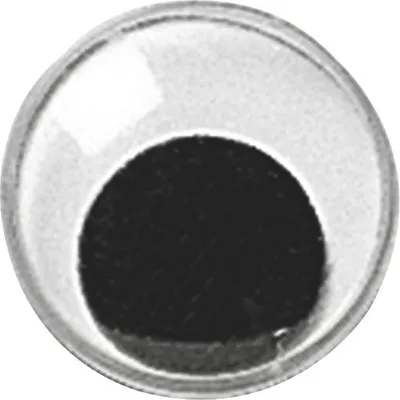 Produktbild von Wackelaugen 20mm schwarz/weiß VE=10x10 Stück