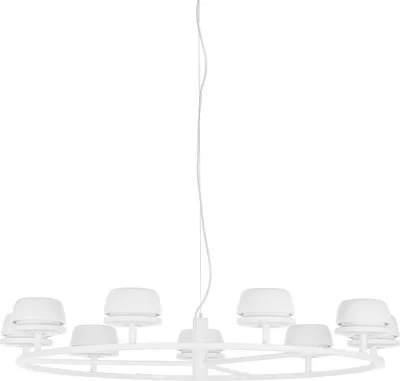 Image de Lustre LED Miranda blanc 56 W, blanc chaud 3900 lm, métal, dimensions : 120 x 83 x 83 cm, IP20, Italux