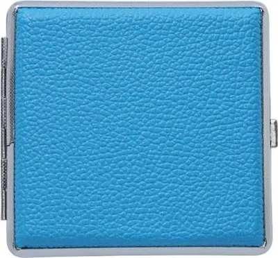 Produktbild von Gentelo Zigarettenetui aus blauem Kunstleder, Metall