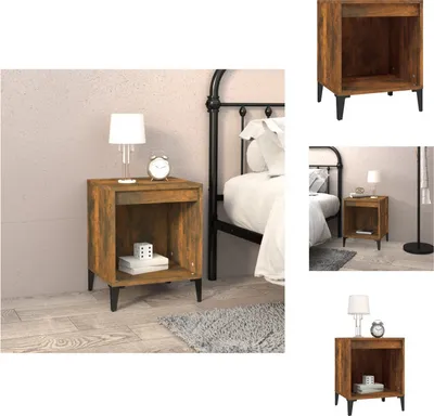 Immagine prodotto di vidaXL Comodino in rovere fumé 40x35x50 cm - Comodini