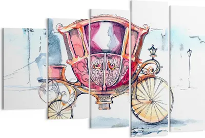 Produktbild von Bild auf Leinwand - Leinwandbild - Wagen antik Eleganz - 150x100cm - Wand Bild - Wanddeko - Leinwanddruck - Bilder - Kunstdruck - Wanddekoration - Leinwand bilder - Wandkunst - EG150x100-2983