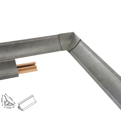 Produktbild von Küchenleiste Wandabschlussleiste 23mm 1.5m Oxid Abschlussleiste für Küchenarbeitsplatte