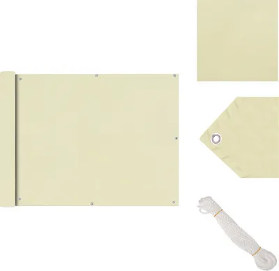 Obrázok produktu pre vidaXL Balkónová zástena Oxford 90x600 cm krémová - Slnečníky a tienidlá