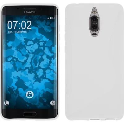 Produktbild von PhoneNatic Case kompatibel mit Huawei Mate 9 Pro - weiß Silikon Hülle S-Style + 2 Schutzfolien
