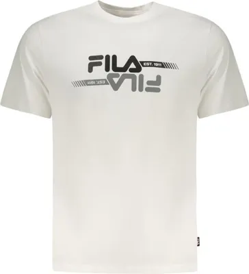 Produktbild von Weißes Herren Kurzarm-T-Shirt aus Baumwolle mit Print - Regular Fit