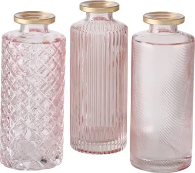 Image de Set de vases Adore 3 pièces - rose & or