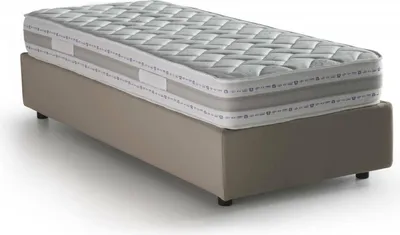 Produktbild von Einzelbett Dmeol, Containerbett mit Stoffbespannung, 100%  Italy, Frontöffnung, mit Matratze Cm 90x190 enthalten, Turteltaube