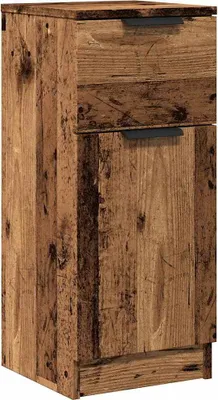 Image de vidaXL Sideboard imitation vieux bois 30x30x70 cm Bois composite