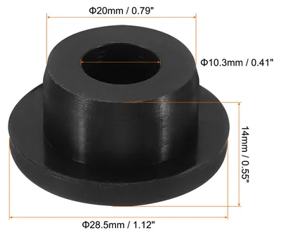 Produktbild von Silikon Gummi Lochstopfen 20mm Durchmesser Weich Flexibler Stopfen fš¹r 19mm Loch Schwarz 5Stk