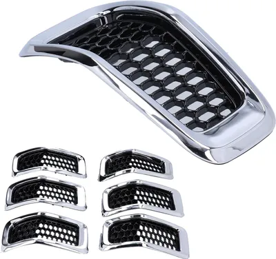 Immagine prodotto di 7 inserti griglia anteriore Accessori per la protezione della griglia Adatto per Jeep Cherokee 2014-2018 Telaio cromato