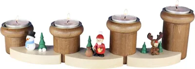 Zdjęcie produktu dla Świecznik adwentowy Wichtel, 7 elementów, z kolorowymi świeczkami, szer. x wys. 32 x 8 cm, NOWY