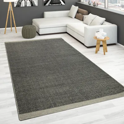 Produktbild von Handgewebter Teppich Flachgewebe 100% Wolle Skandinavischer Stil in vers. Farben Grösse 60x110 cm