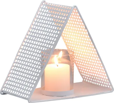 Image de Aesthetic Deko Porte-bougie à chauffe-plat Photophore Beril Blanc