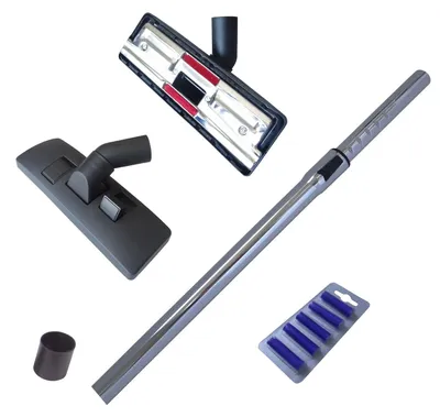 Image de Tube télescopique chromé 35mm compatible avec Miele S 548 en set avec suceur aspirateur & 5 bâtons de parfum