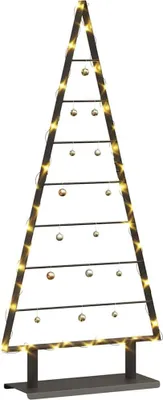 Immagine prodotto di vidaXL Albero di Natale in metallo con supporto Nero 125,5 cm Acciaio