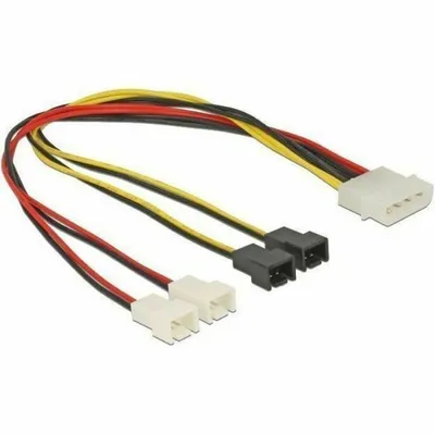 Produktbild von Delock - Netzteil für Lüfter - interne Stromversorgung, 2-polig (M) zu interne Stromversorgung, 4-polig (M) - 30 cm