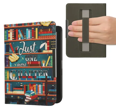 Produktbild von kwmobile Schutzhülle für Kobo Clara BW / Clara Colour / Tolino Shine (5) / Shine Color Hülle - eReader Flip Case mit Handschlaufe und Auto Sleep