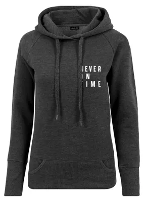 Produktbild von Mister Tee - "Never On Time" Kapuzenpullover für Damen TN2608 (XL) (Holzkohle)