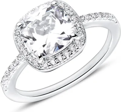 Produktbild von 925er Silber Verlobungsring mit Zirkonia von JEWLIX