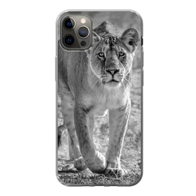 Produktbild von MuchoWow® Handyhülle Schutzhülle Hülle für iPhone 13 Pro Max Löwe - Schwarz - Weiß Silikon Softcase Handy Hülle - Mobiltelefon