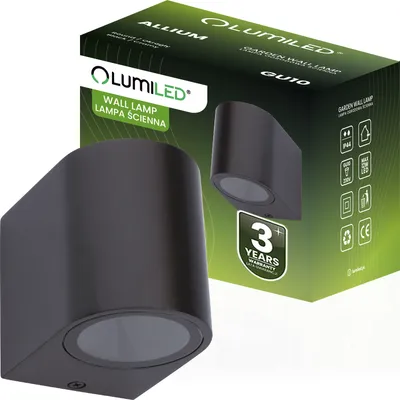 Obrázok produktu pre LUMILED vonkajšie svetlo vonkajšie svietidlo nástenné svietidlo vonkajšie nástenné svetlo terasa fasáda IP44 čierne okrúhle GU10 downlight vstupné svetlo