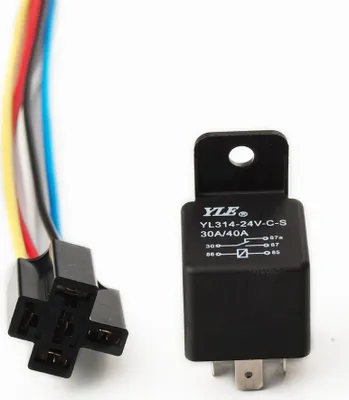 Produktbild von KFZ Relais YL314-24V-5P 24VDC Sockel YLSK-2 - Art: 1x 24V Relais mit Sockel