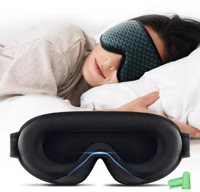 Produktbild von Elastische 3D-slaapmasker voor zijslapers, lichtblokkerend, reisgezelschap