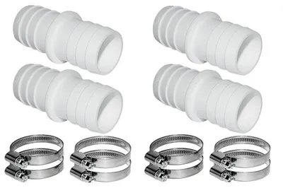 Produktbild von 4er-Set Schlauchverbinder 32-38 mm mit Edelstahl-Schlauchklemmen