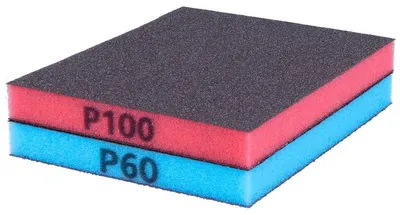 2er-Set Schleifschwämme, fein 100 & mittel 60, 12x10x1,2 cm