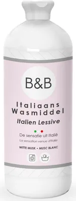 Produktbild von B&B Italiaans Wasparfum Flüssigwaschmittel White Musk 1000 ml Weißer Moschus Duft