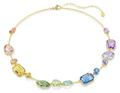 Immagine prodotto di Collana Swarovski Gema, con diverse sfaccettature, multicolore, placcata in oro 18 carati