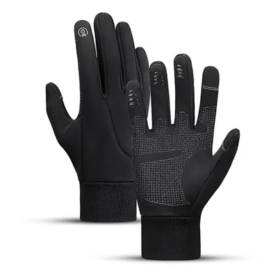 Produktbild von Handschuhe Herren, Winterhandschuhe Damen Handschuhe Touchscreen Warm Fahrradhandschuhe Skihandschuhe(Black,M)
