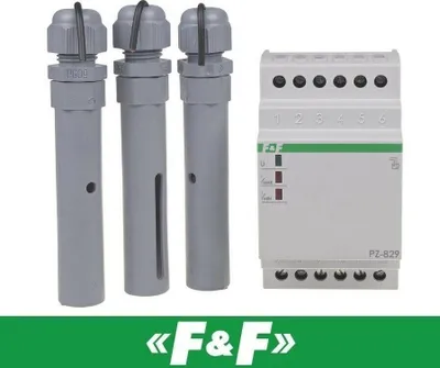 Zdjęcie produktu dla F&F | Przekaźnik poziomu PZ-829 - 230V - Kompaktowy - Kontrola cieczy - Min/Max sterowanie