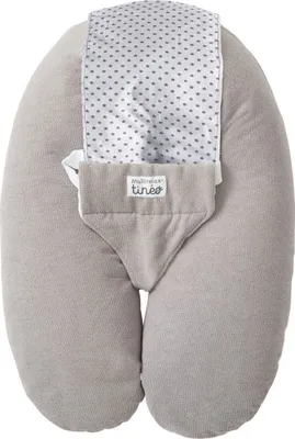 Image de Coussin de Grossesse et d'Allaitement Multirelax Éponge TINEO, Déhoussable, 78x44cm, Gris, Fabriqué en France