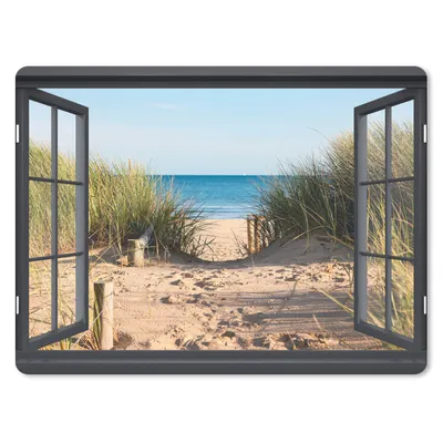 Produktbild von MuchoWow® Mauspad Mousepad Durchblick - Strand - Meer - Sand - Wasser - Strandhafer - Dünen 40x30 cm - Mousepads - Maus Mat - Pad - Mausunterlage - Anti Rutsch