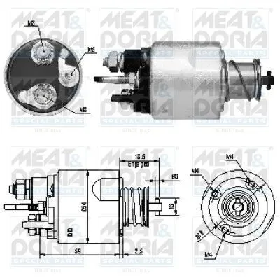 Produktbild von MEAT & DORIA 46169 Magnetschalter für Starter/Anlasser für RENAULT Clio III Schrägheck (BR0/1, CR0/1) TWINGO II (CN0) CLIO II (BB0/1/2, CB0/1/2)