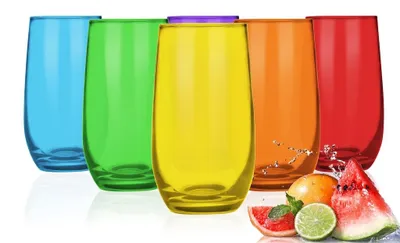 Image de Ensemble de 6 verres colorés - 320 ml